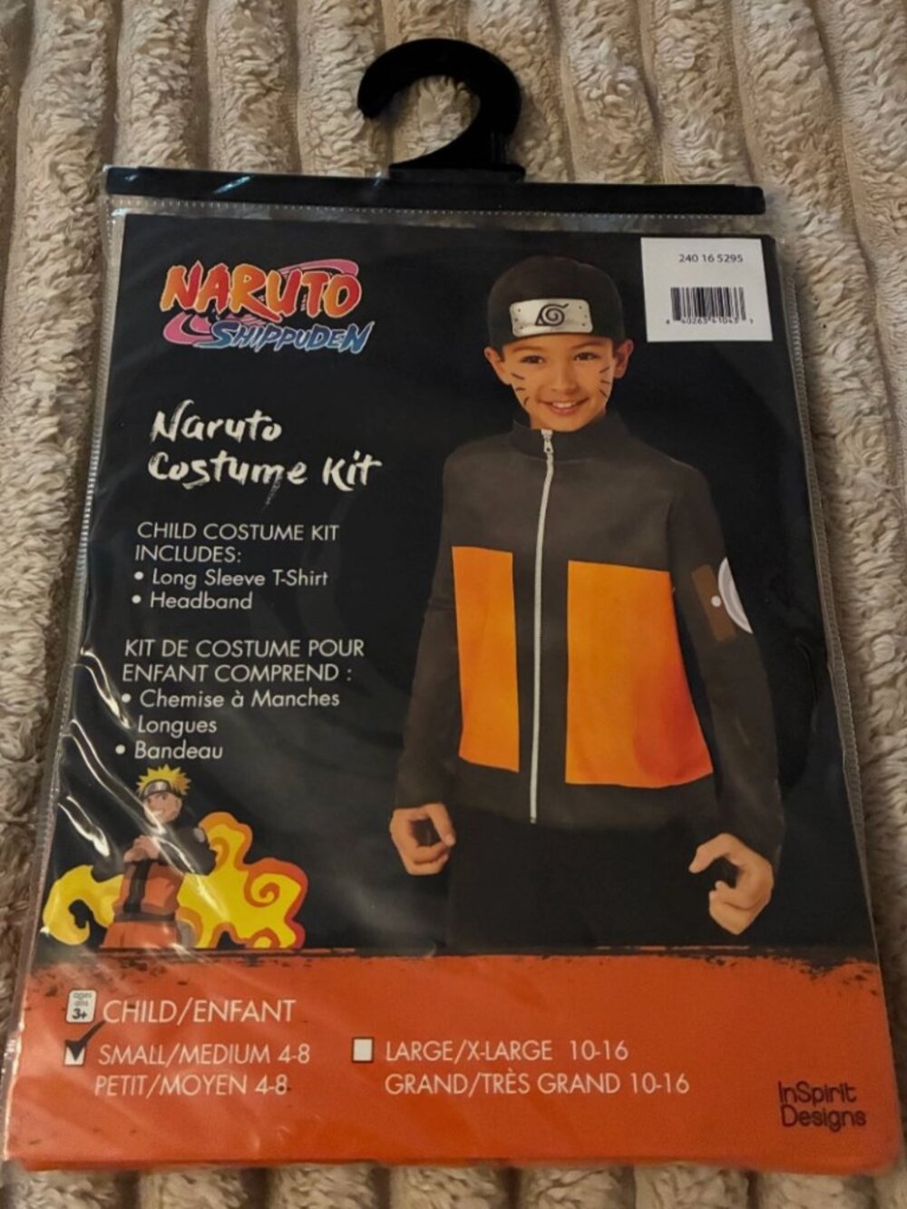 NARUTO SHIPPUDEN COSTUME KIT-YOUTH SMALL/MEDIUM (4-8)-NWT!
